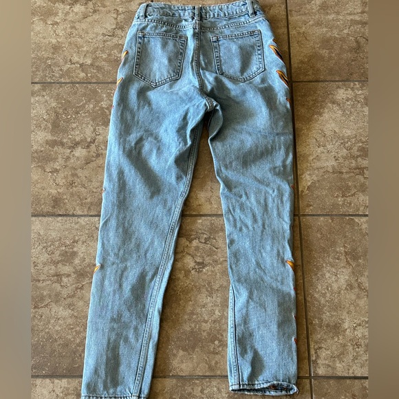 Sandro Paris Embroidered Flame Jeans - Picture 6 of 6